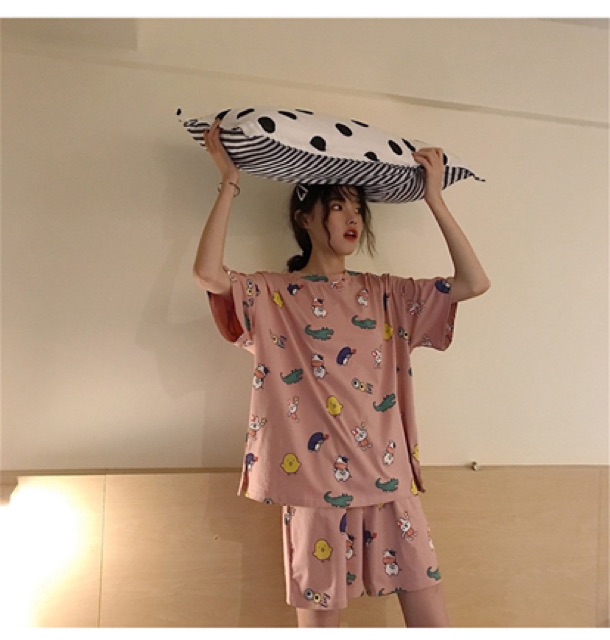 Bộ mặc nhà, bộ ngủ cotton hình ngộ nghĩnh | BigBuy360 - bigbuy360.vn