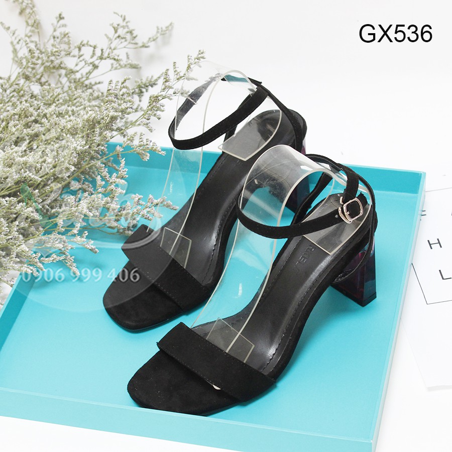 Sandal gót vuông quai ngang 7 phân - Hình thật shop tự chụp