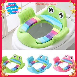 THU NHỎ BỒN CẦU CÓ TAY CÓ TAY VỊN| Lót bồn cầu ếch| Bệ vệ sinh trẻ em