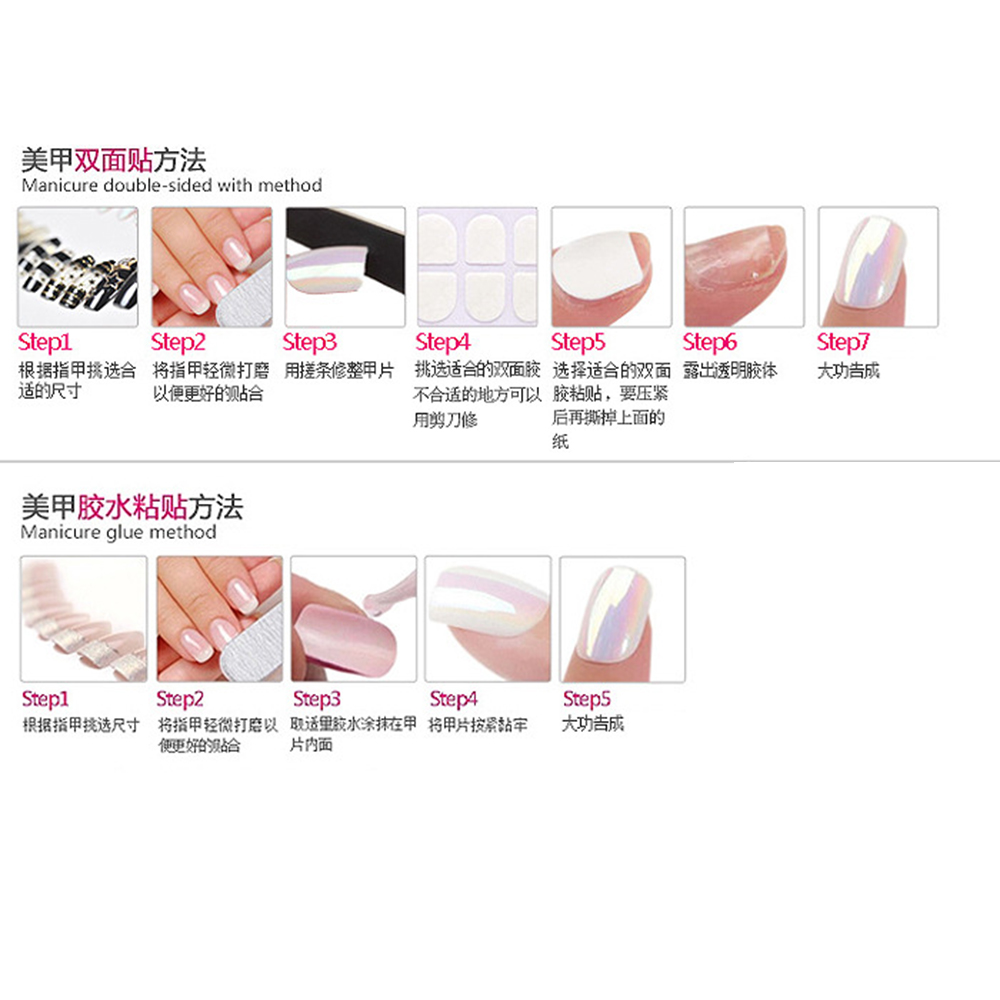 [Hàng mới về] Set 24 móng tay giả họa tiết ngọn lửa màu tím thời trang