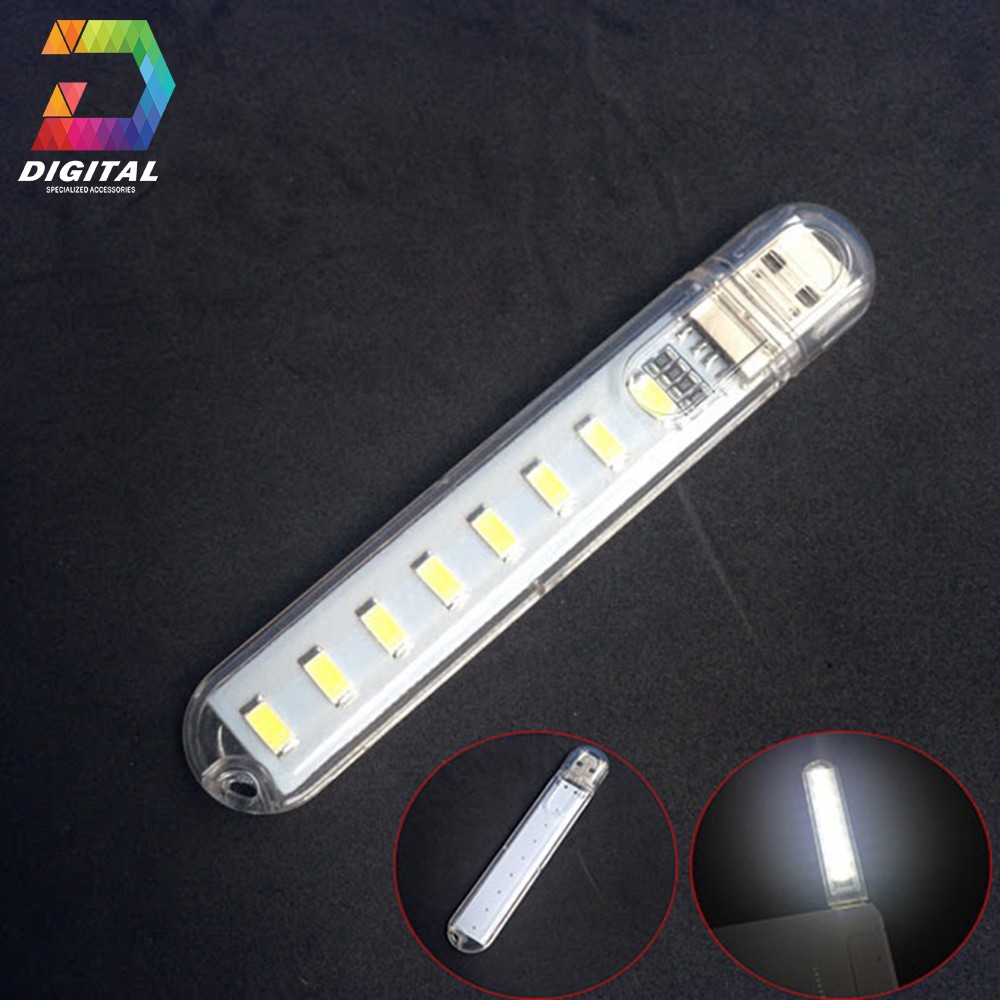 Combo 2 Đèn Led Mini 8 Bóng Siêu Sáng Cổng USB