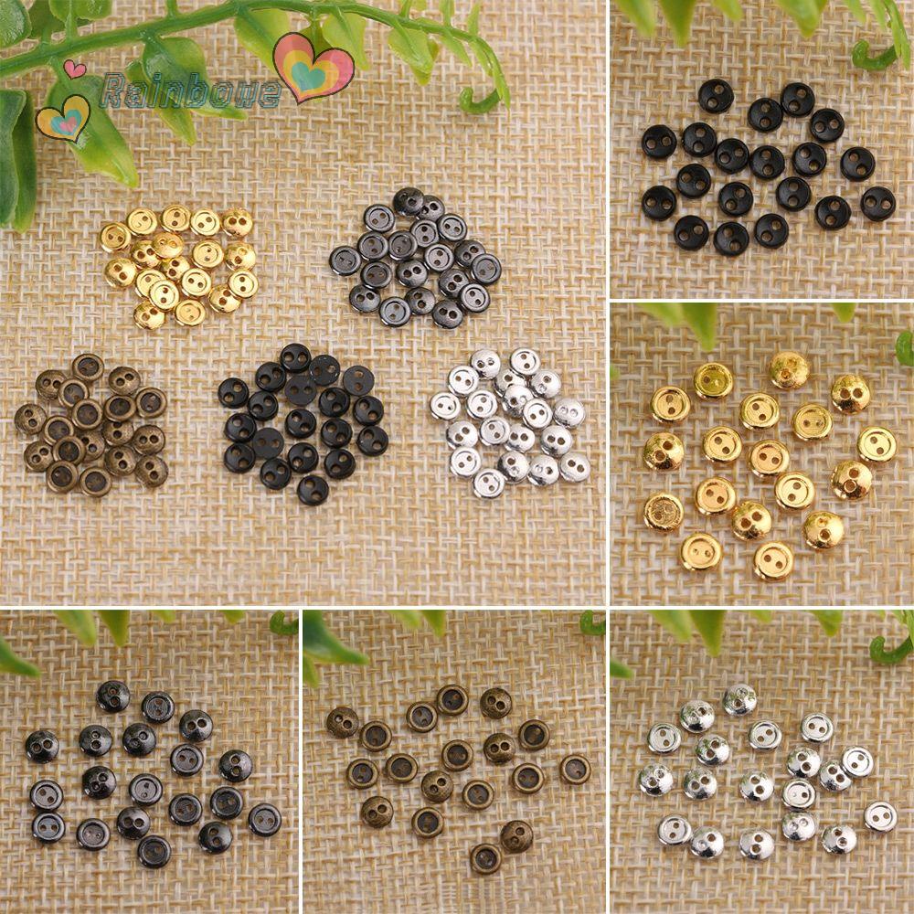 Set 20/40 Nút Kim Loại Nhiều Màu Sắc Dùng Để Trang Trí Búp Bê