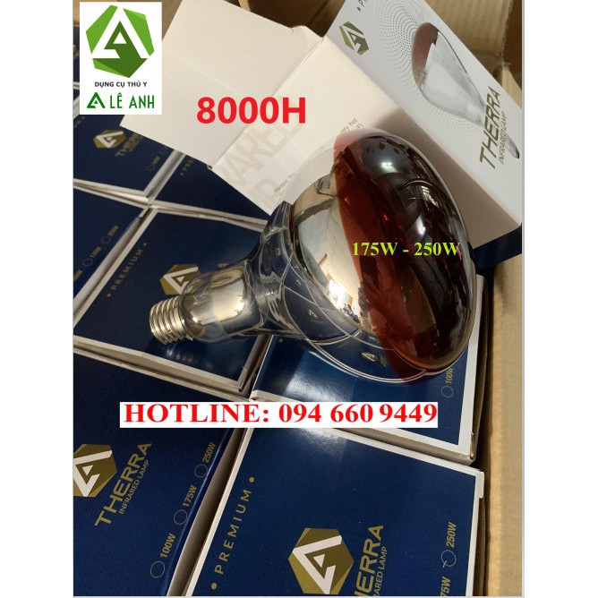 Bóng đèn hồng ngoại Therra, Bóng đèn sưởi ẩm trong chăn nuôi, đèn 100W - 175W - 250W