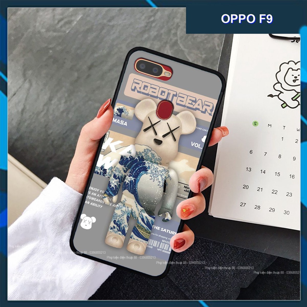 Ốp lưng Oppo F9 in hình 3D gấu bear, khủng long, dễ thương - RẺ - BỀN - ĐẸP
