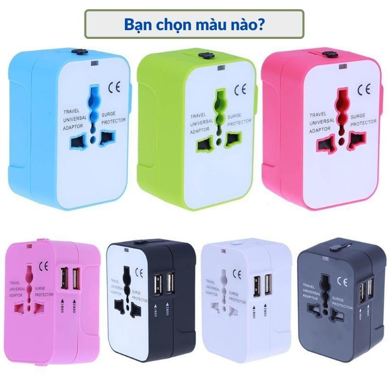 Ổ Cắm Điện Đa Năng Thông Minh Phích Cắm Chuyển Đổi Với 2 Cổng USB Bugu HHT202