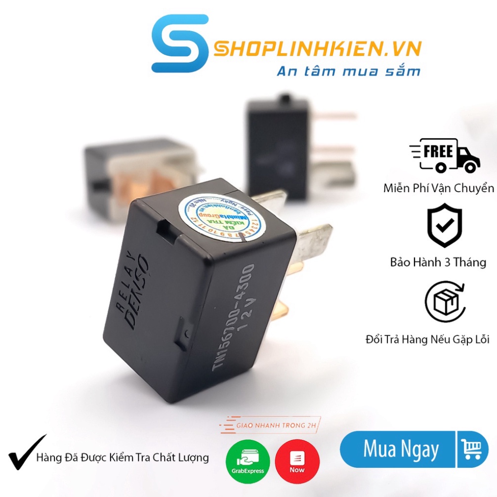 Relay xe máy 12V 4 Chân chịu dòng 40A DENSO TN156700-4300 Rơ Le Dòng Cao Rờ Le 12V Xe Máy