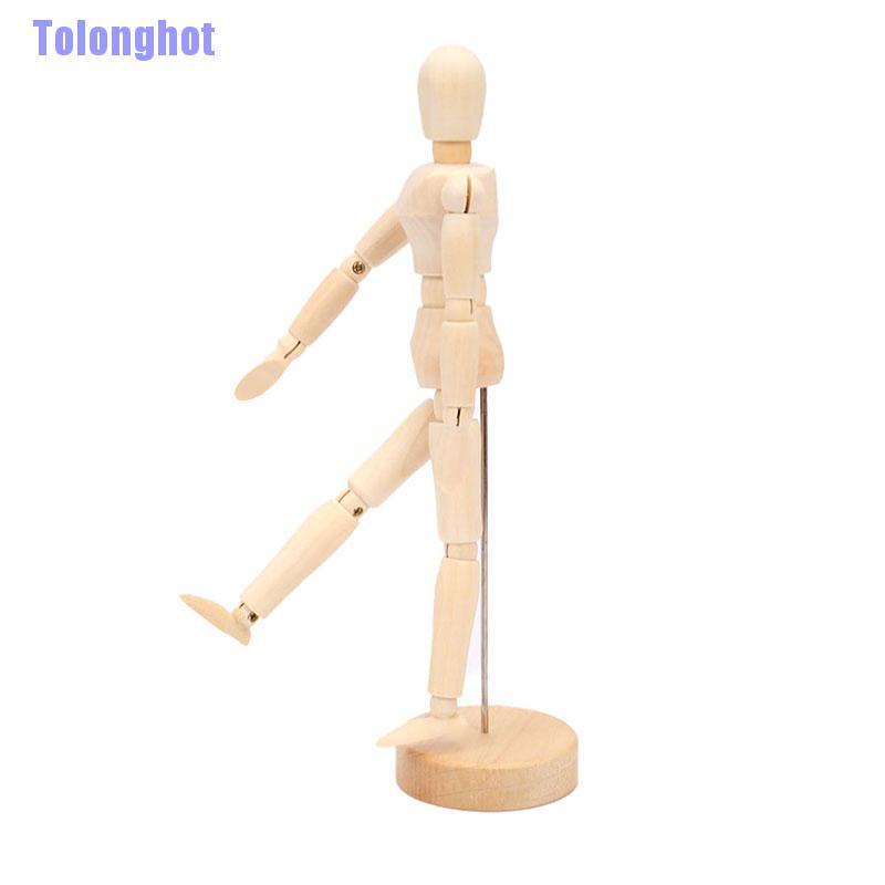 Mô hình búp bê ma nơ canh có khớp bằng gỗ dành cho trang trí nhà cửa vẽ tranh họa sĩ