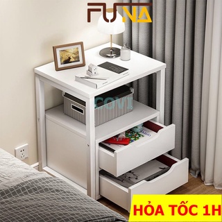 Mua Tủ đầu giường FUNA  phong cách CHÂU ÂU  có 2 ngăn kéo đựng đồ  khung sắt sơn tĩnh điện cao cấp  gỗ mdf chống ẩm - KDG01