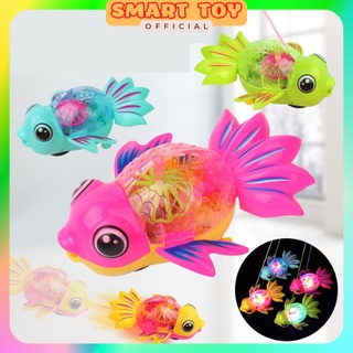 Đồ chơi cá chép chạy pin phát nhạc, sáng đèn cho bé