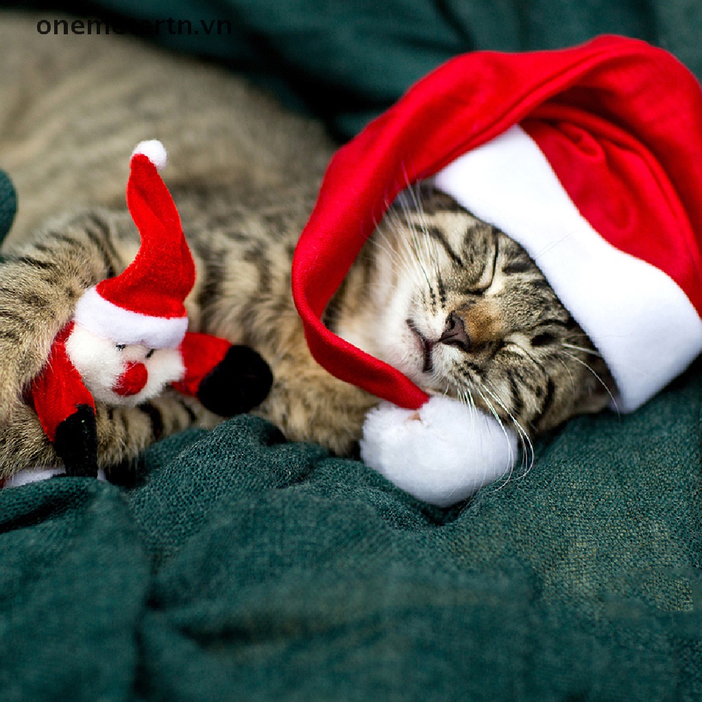 Set 10 mũ ông già noel/năm mới trang trí giáng sinh