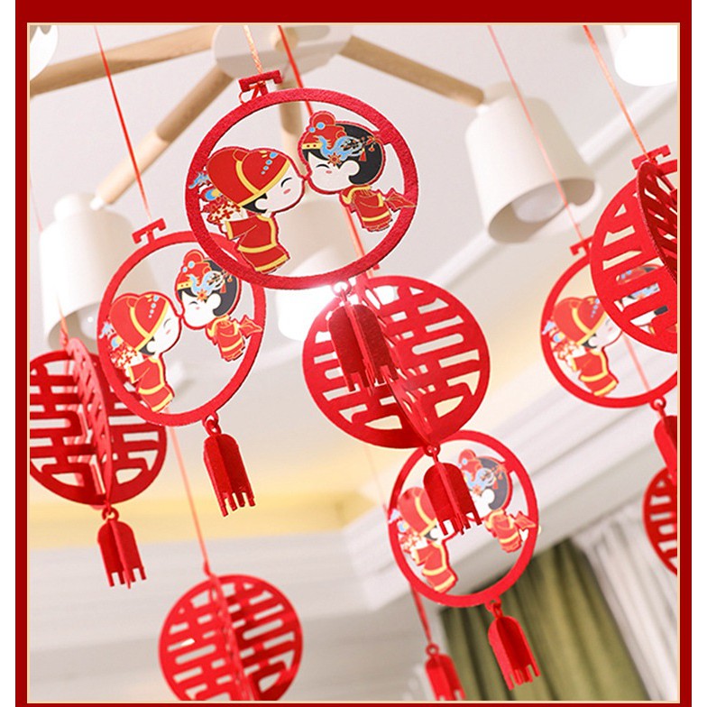 Dải Lụa Trang Trí Phòng Khách, Phòng Cưới Cô Dâu Chú Rể Dài 2m7 MARRYSTORE