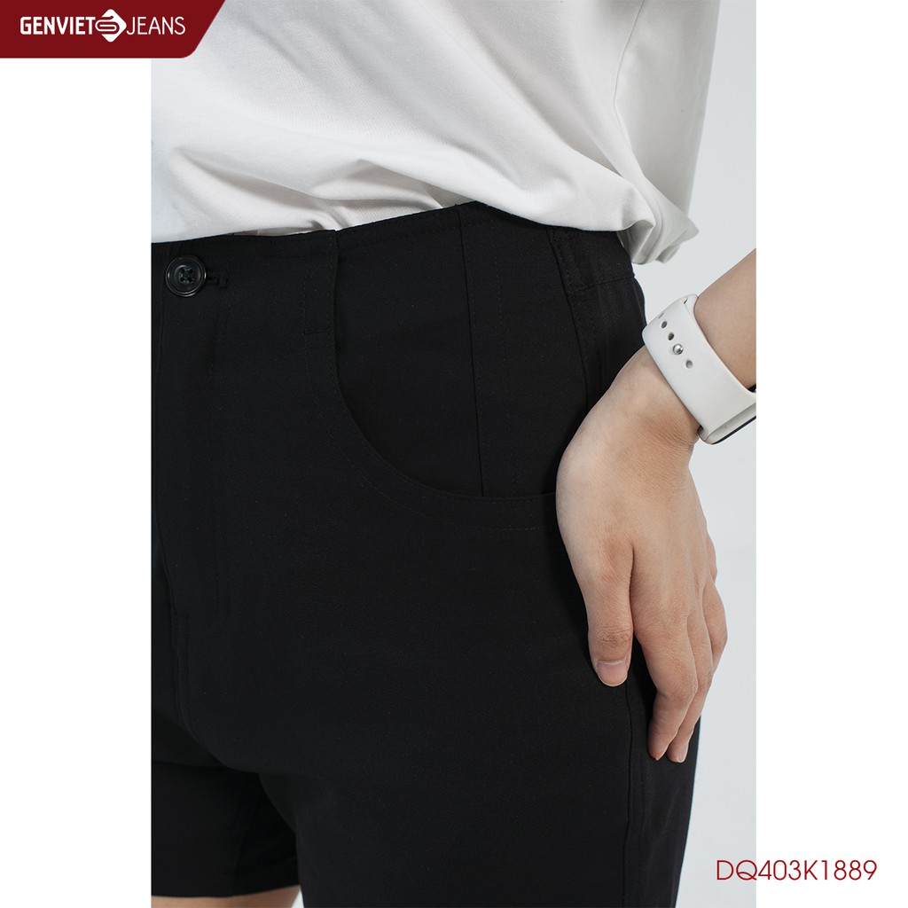 Quần short kaki nữ col thụng DQ403K1889 GENVIET