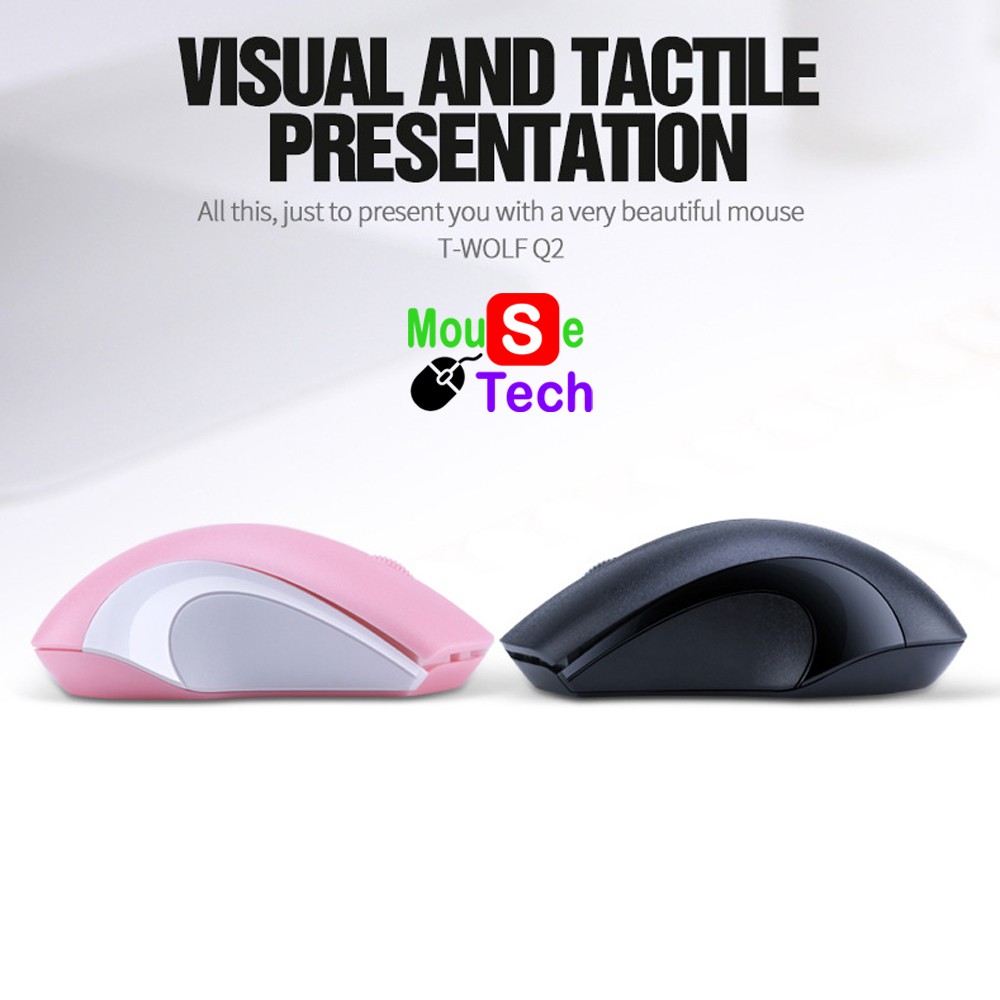 Chuột không dây, chuột máy tính Thunder Wolf Q2 1200DPI khoảng cách 10 Met