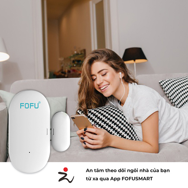 Cảm biến cửa thông minh ZIGBEE FOFU phát hiện tác động mở cửa, thông báo qua điện thoại, giám sát an ninh nhà của bạn