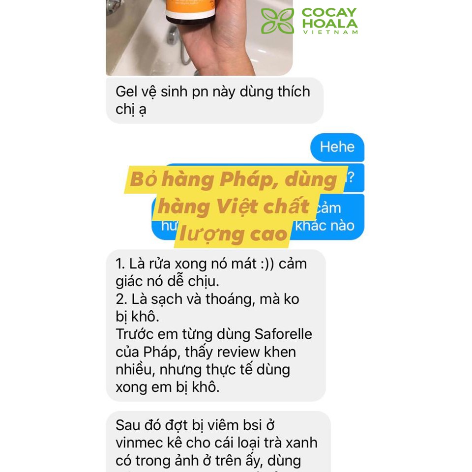 [ Tặng đũa thần hồi xuân 50k] Gel vệ sinh vùng kín Cocayhoala làm hồng se khít cân bằng pH | BigBuy360 - bigbuy360.vn