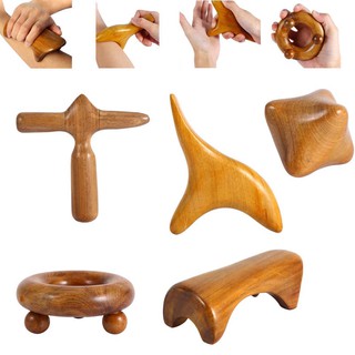 bộ 5 Dụng Cụ day ấn Huyệt Mát xa toàn thân kiểu Thái bằng gỗ thơm cao cấp hàng loại 1 xuất khẩu
