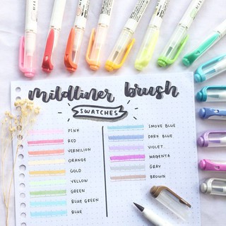 BÁN LẺ - BÚT ZEBRA MILDLINER BRUSH (15 MÀU)