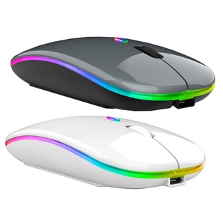 Wireless Mouse With USB Rechargeable RGB Mouse BT5.2 For Laptop Computer Mouse