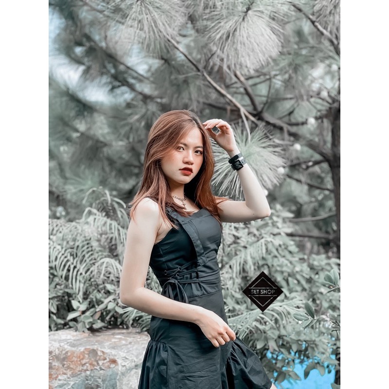 [Mã FAGREAT1505 giảm 8% tối đa 50K đơn 250K] Váy 2 dây thắt eo vạt sole | BigBuy360 - bigbuy360.vn