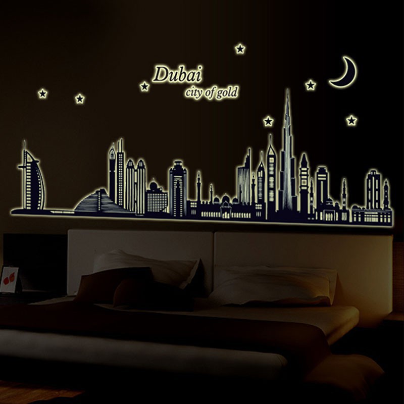 Decal dán tường Dubai city of gold BO6916