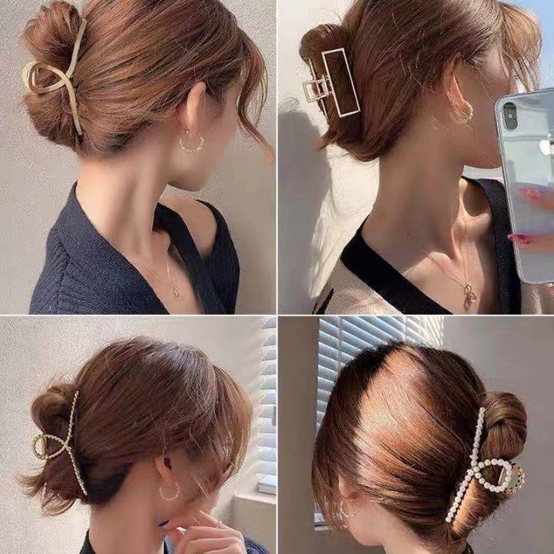 Kẹp Cá Mập Bằng Kim Loại Thanh Lịch Thời Trang Hàn Quốc