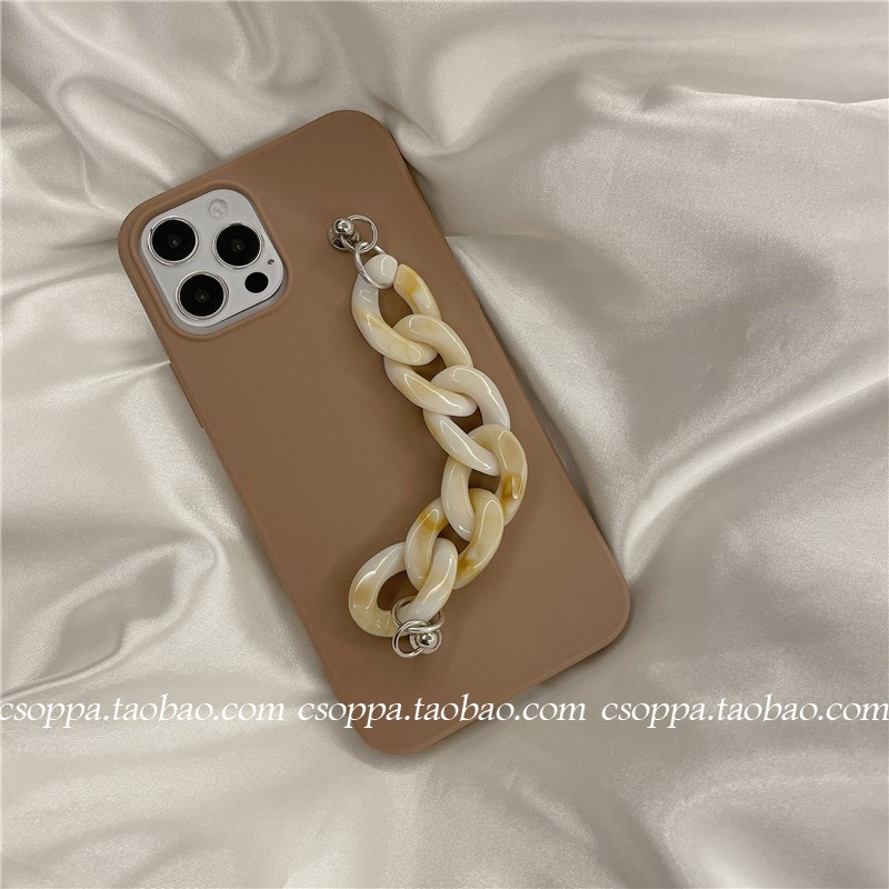 Samsung S8 S8PLUS S9 S9PLUS S10 S10PLUS S7edge S21Ultra S21+ A12 A42 5G A6 A8 2018 A6Plus A6+ Brown marble Bracelet mobile phone case Personalized creative mobile phone protective cover Japanese and Korean style silicone mobile phone anti falling shell