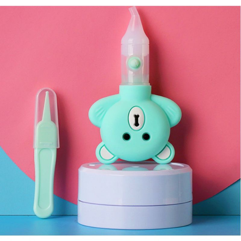 [Cứu tinh của mẹ]=Dụng cụ hút mũi silicon mềm cho bé kèm [nhíp dỉ mũi ]