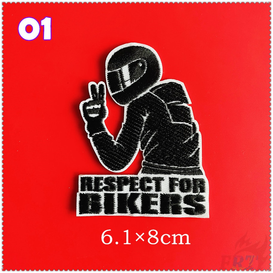 1 miếng dán ủi thêu hình xe máy DIY