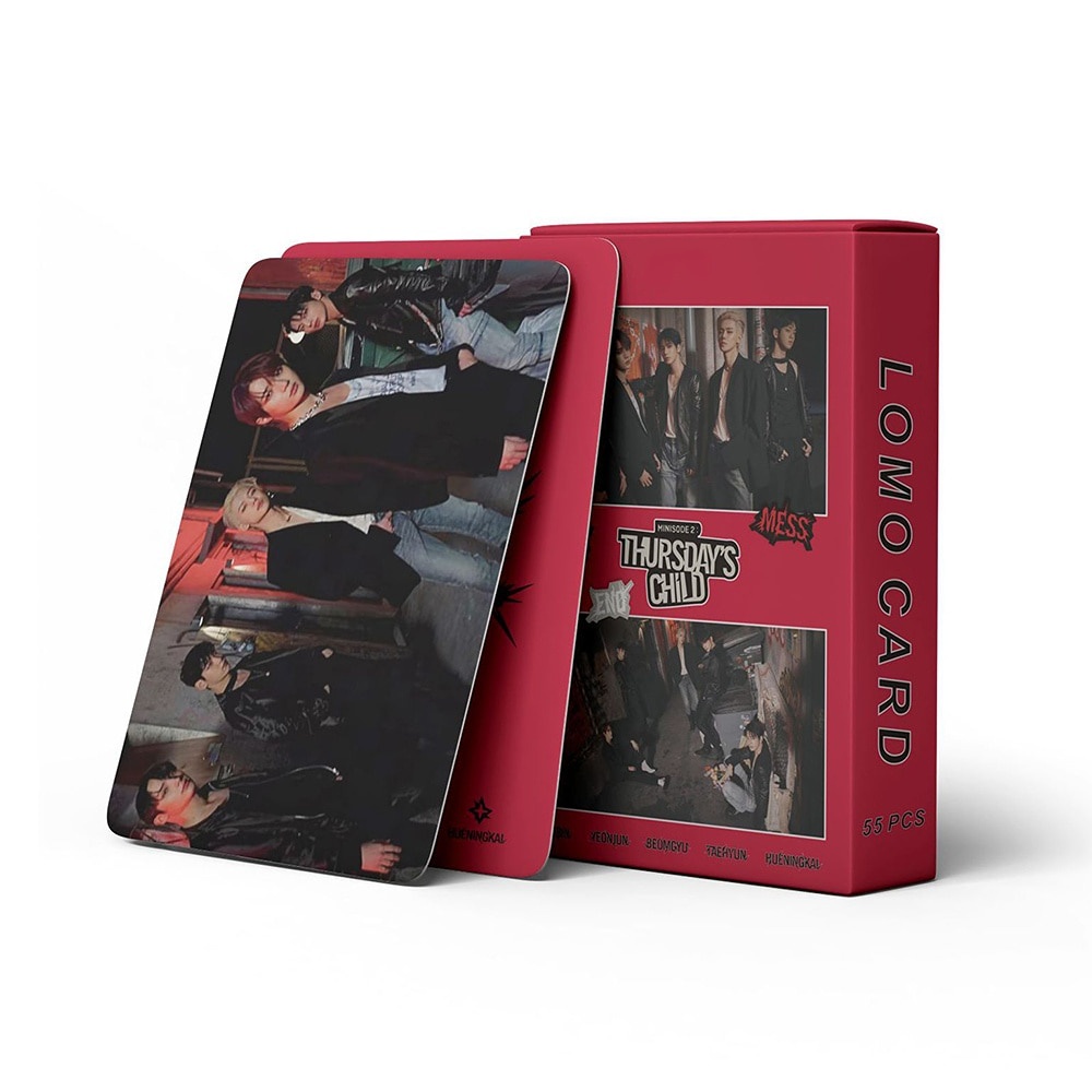 55ẢNH/BỘ Kpop TXT New Album Thursdays Child LOMO Card Photocards Freeze Photo Card