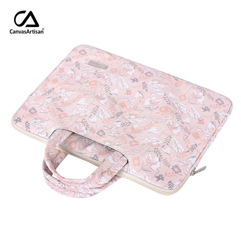 CanvasArtisan Túi Đựng Laptop Vải Chống Sốc Chống Thấm Nước In Họa Tiết Hoa Xinh Xắn Cho Matebook Air Pro 12 13 14 15 inch