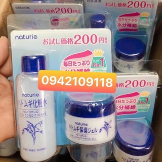Set Mini nước hoa hồng và kem dưỡng Natire Hatomugi ý dĩ Nhật bản
