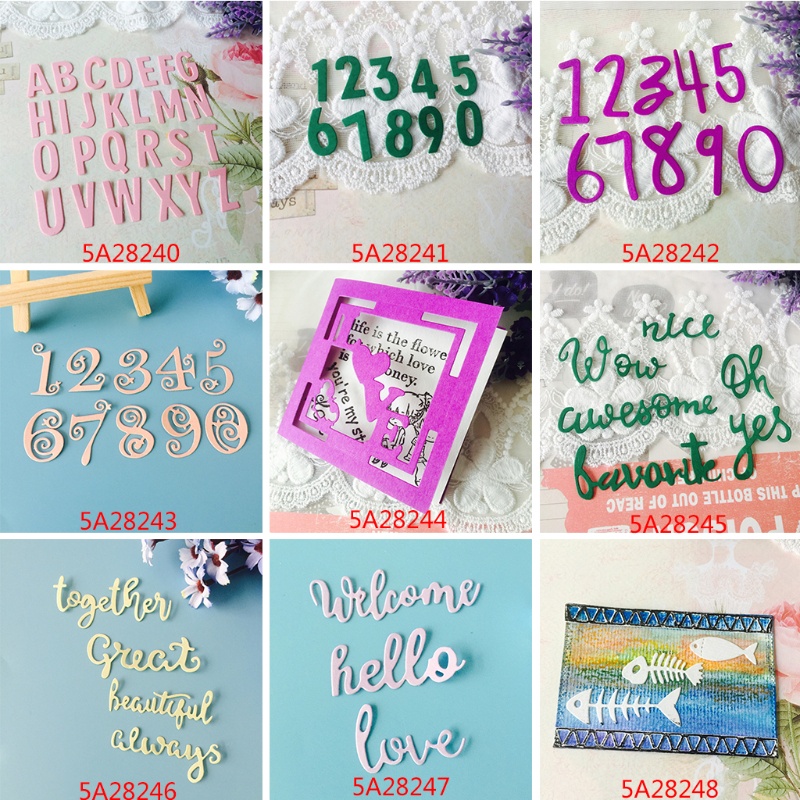 Khuôn Mẫu Cắt Thẻ Trang Trí Album Hình Số