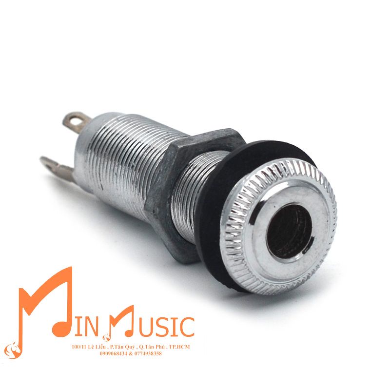 Đầu Jack Cái Dài Dành Cho Đàn Guitar Bass I 6.35mm Electric Guitar Cylinder Clip End Pin Mono Panel Plating Output Jack