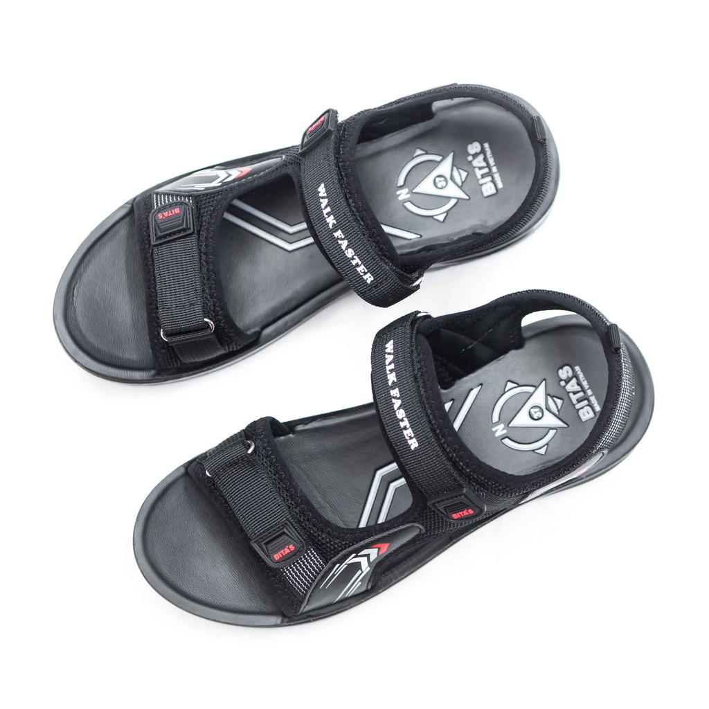 GIÀY SANDAL QUAI HẬU HỌC SINH BÉ TRAI BITA'S ĐẾ BẰNG SEN.63 (ĐEN) - BITAS