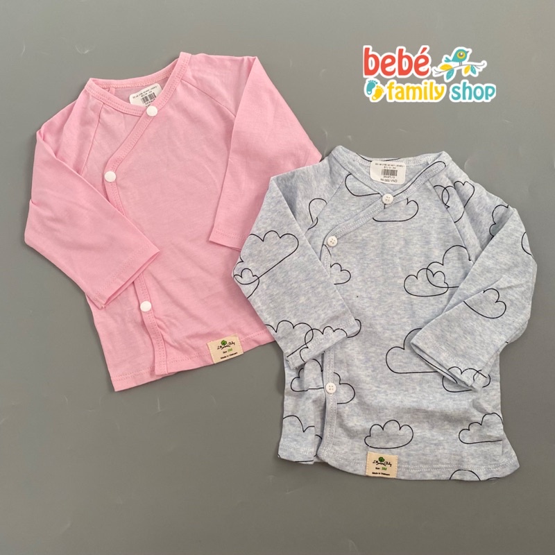 Bộ dài sơ sinh cúc lệch chéo thun cotton Litibaby cho bé trai và bé gái - STL SGL