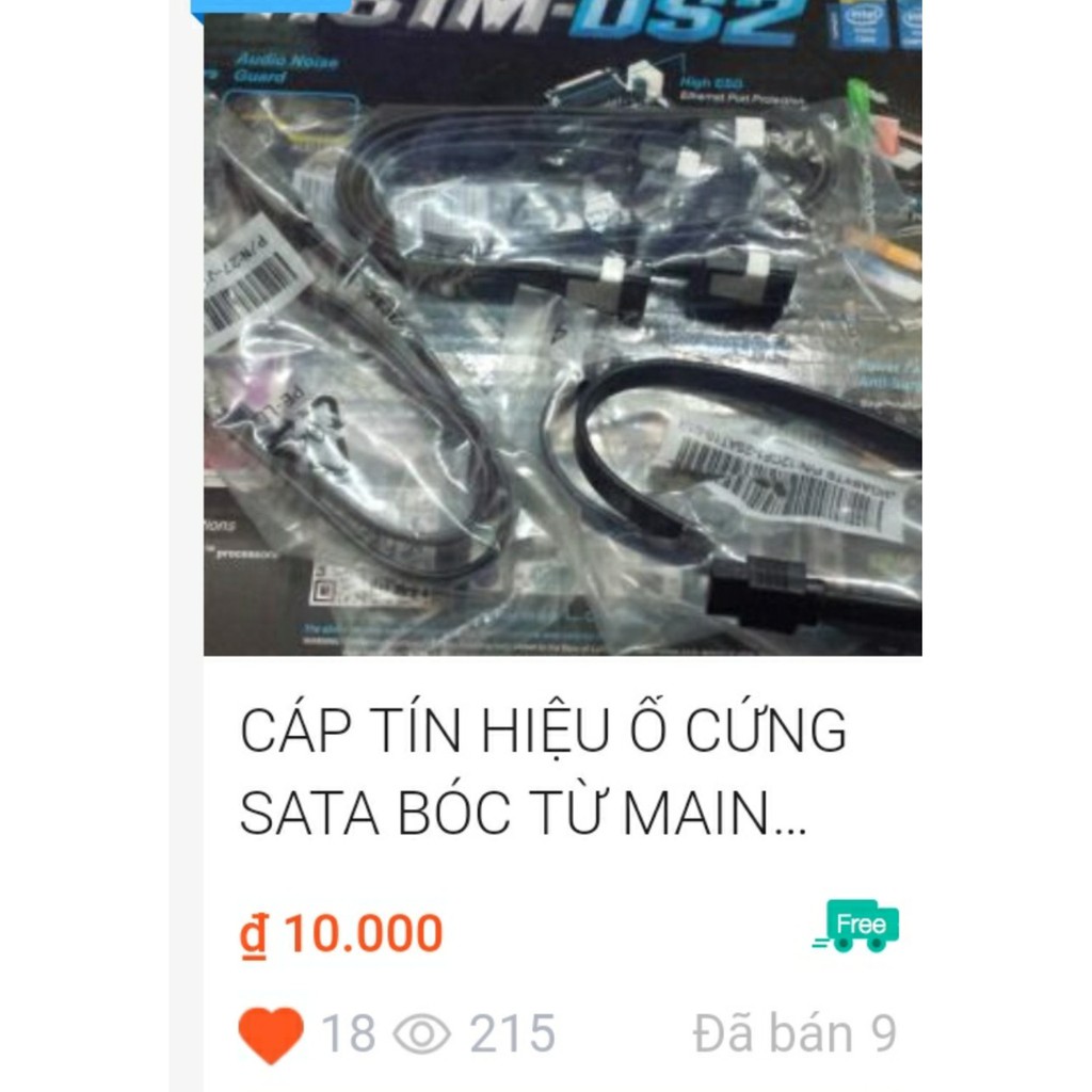 CÁP TÍN HIỆU Ổ CỨNG SATA BÓC TỪ MAIN HÃNG RA com bo 2 chiec