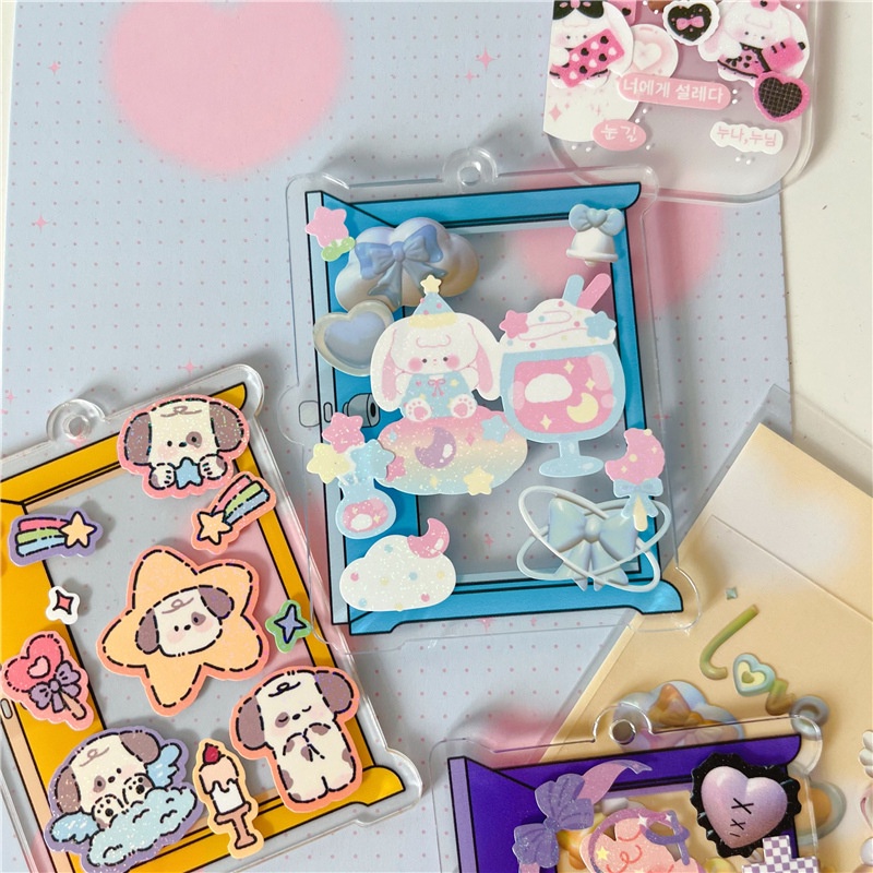 Peach Doraemon any door DIY pendant Acrylic key chain