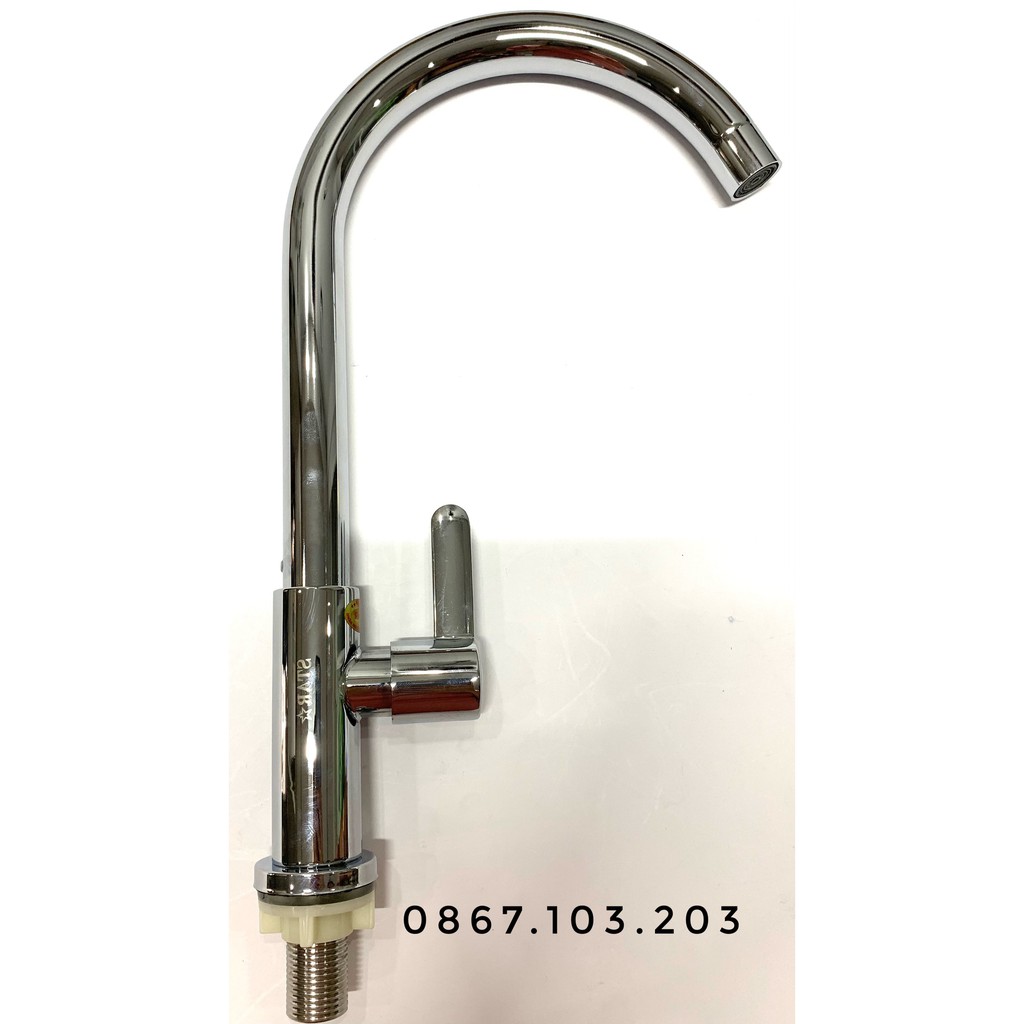 VÒI RỬA CHÉN BÁT GẮN CHẬU  INOX SUS 304 bóng công nghệ mới Bi xoay 24mm LÕI TỐT [HÀNG CHẤT LƯỢNG]