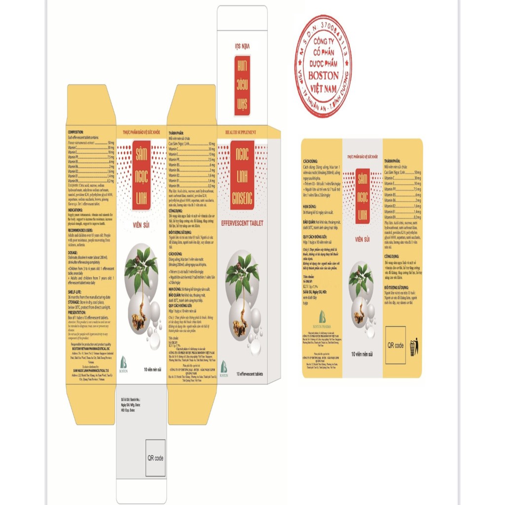 Viên sủi sâm Ngọc Linh