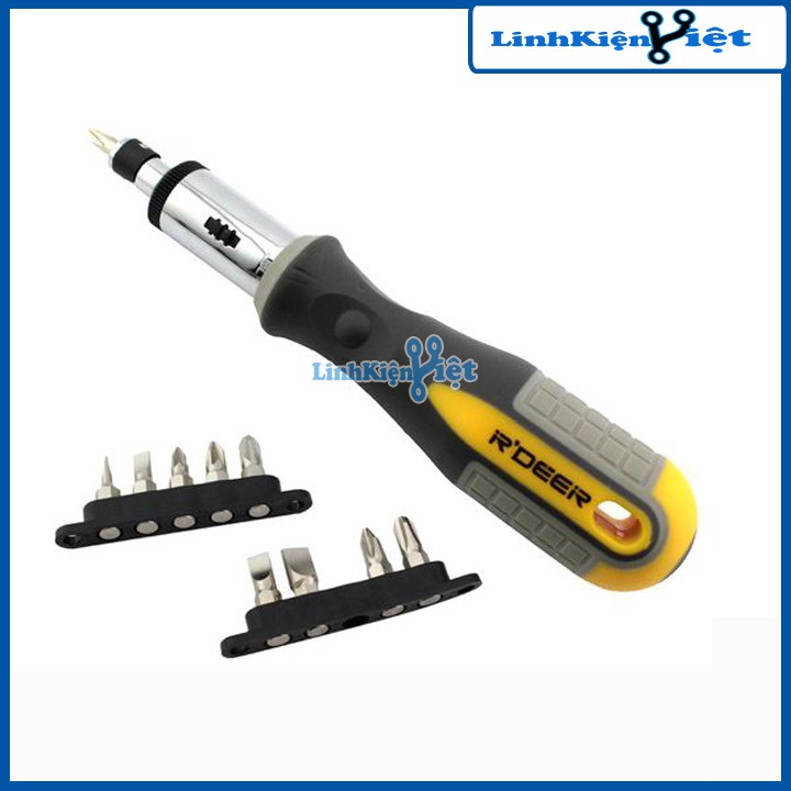 Bộ Tua Vít Đa Năng R'DEER RT-1612 Kèm 10 Đầu Vặn Vít