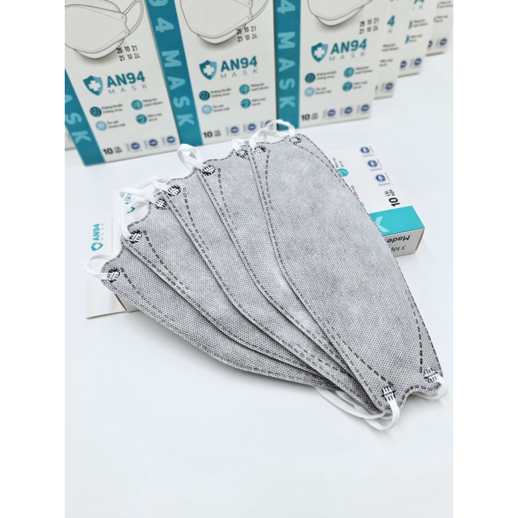 Khẩu trang KF94 Tulips 4 lớp ( Màu Xám ) - Hộp 10 cái