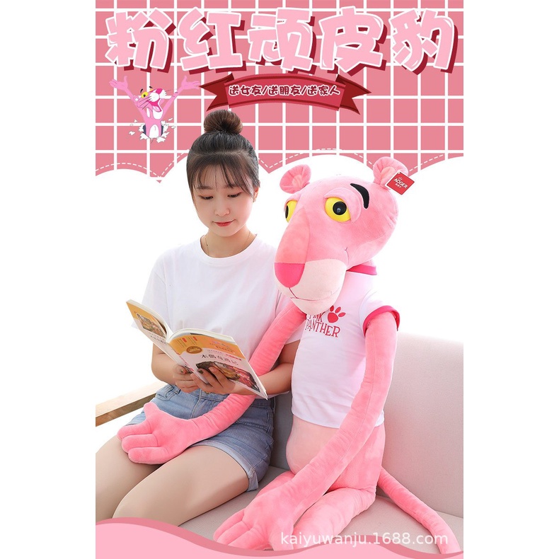 Gấu bông Báo hồng Pink Panther, gối ôm cho bé đủ size 180 cm- 160cm - 130cm - 100cm - 80cm