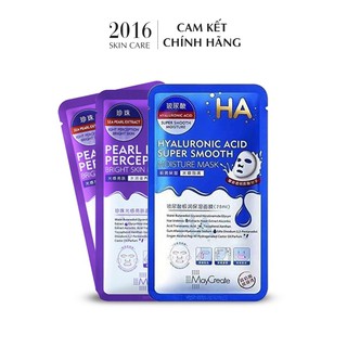 Hộp 20 miếng mặt nạ giấy dưỡng da mụn cấp ẩm thải độc xanh tím HA Maycreate - 2016 Skincare