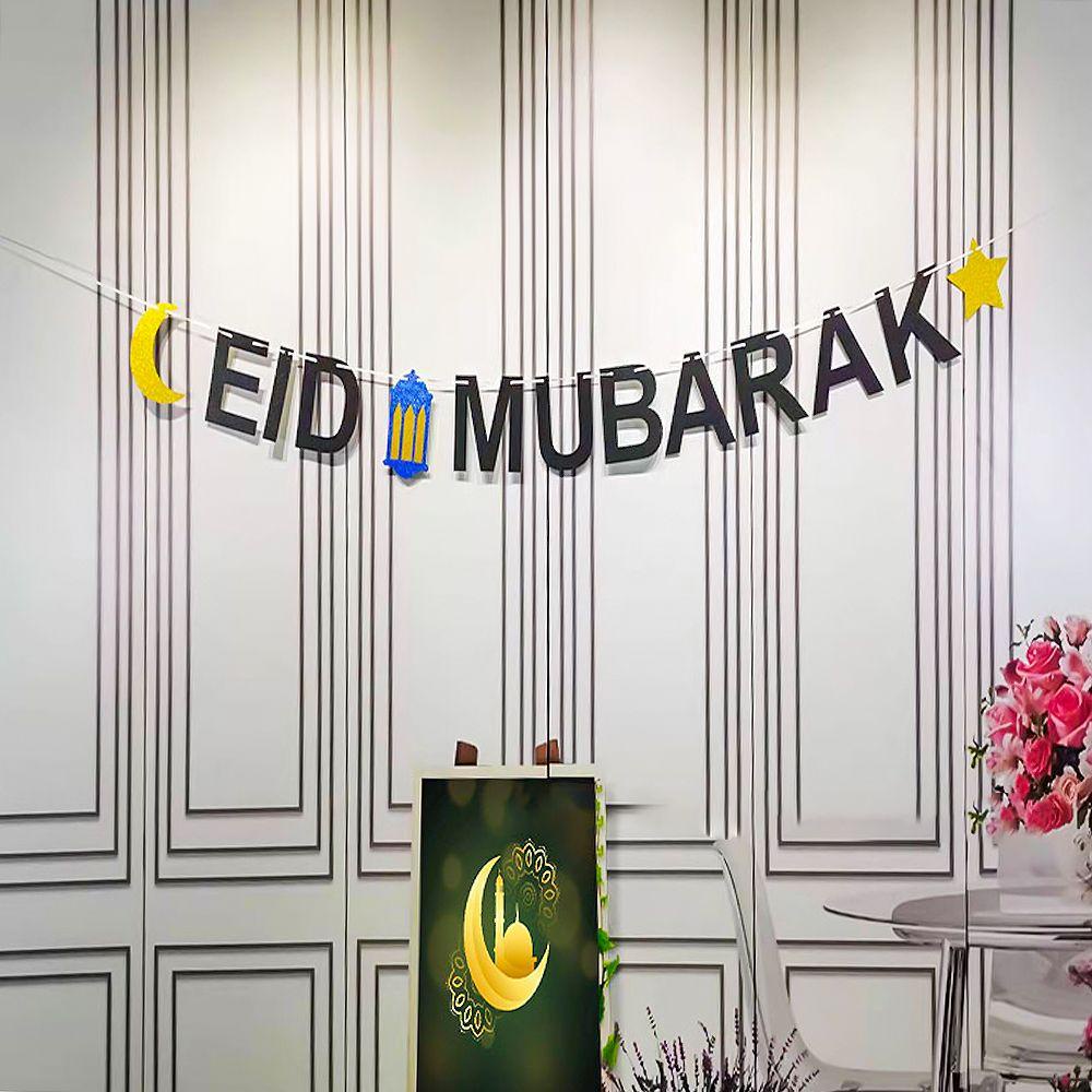 Banner Lễ Hội Eid Mubarak 1 Lễ Hội Eid al-Fitr Bằng Giấy Kareem