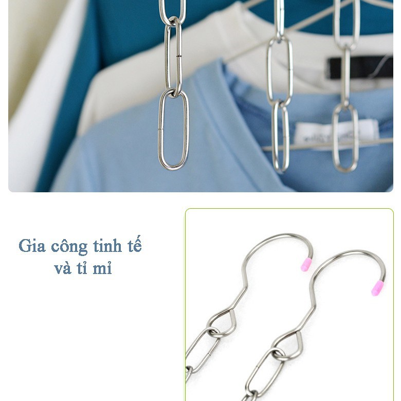 Móc Xích OENEN Treo Quần Áo Tiện Ích Dài 50cm, Inox 304 Không Gỉ Oenon