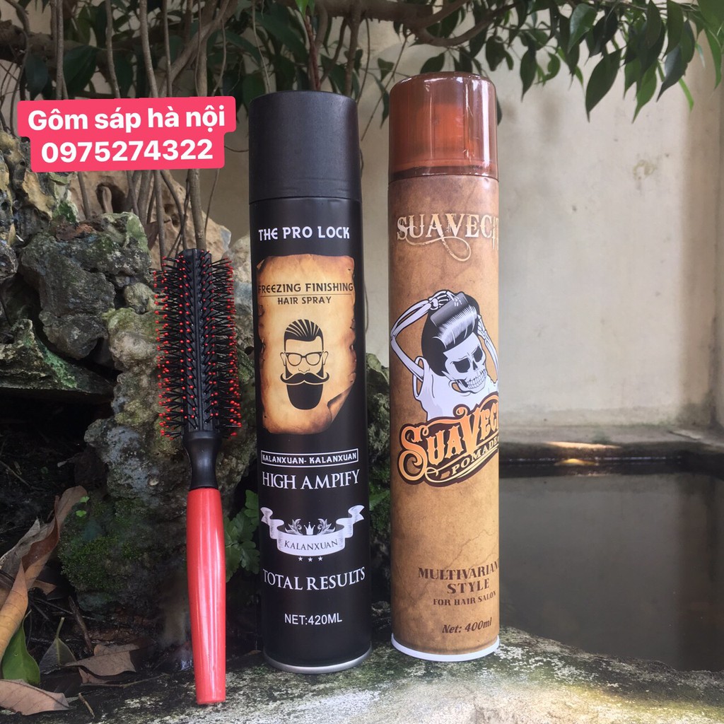 [ Tặng Lược ] Combo 2 Gôm Xịt Tóc SUAVECITO + THE PRO LOCK 420ml