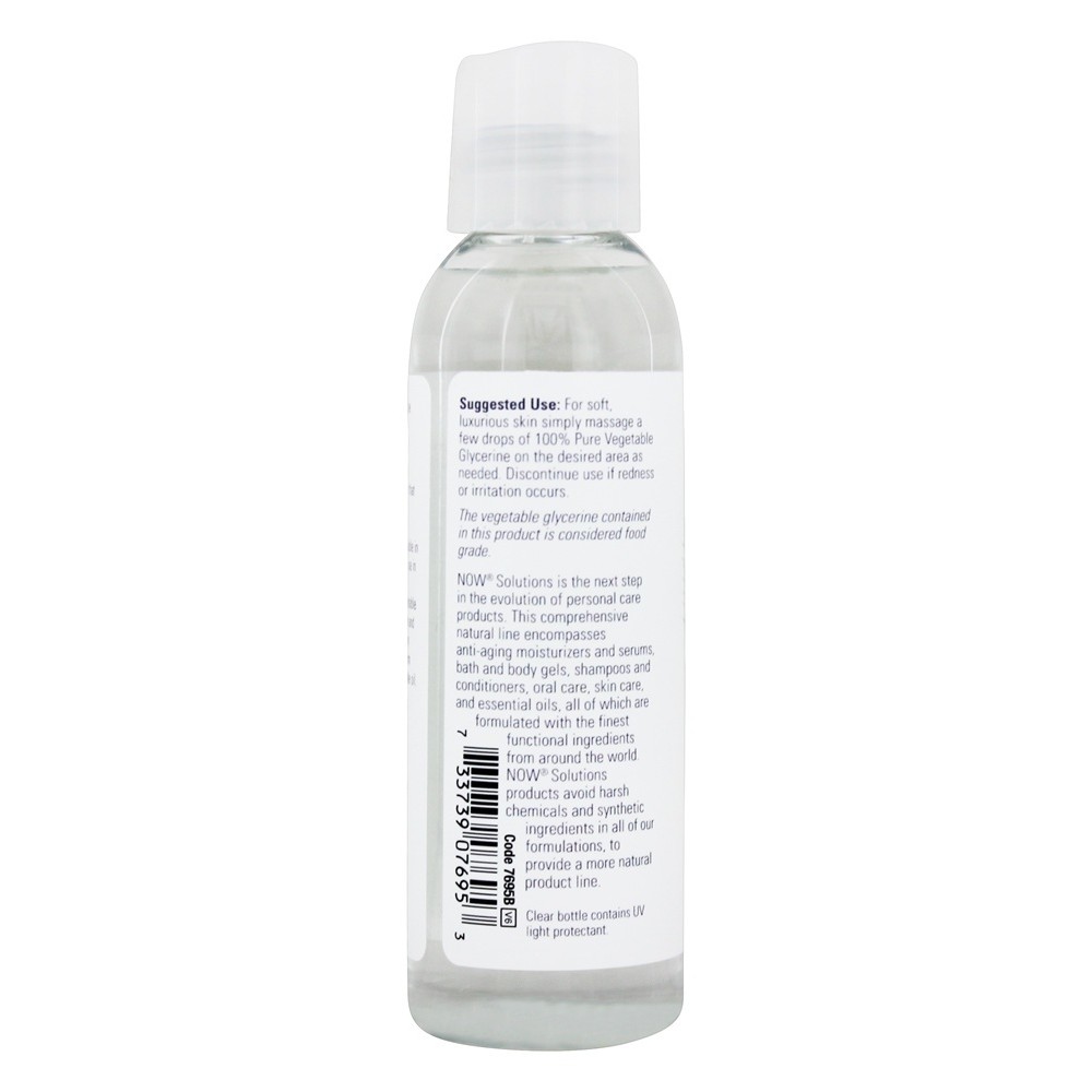 Now Foods, Solutions  – Dầu Glycerine giúp da mềm mịn, dưỡng ẩm 118ml