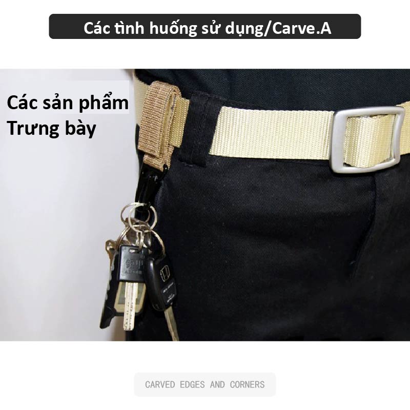 Carve.A Store Móc Khóa Ba Lô Đa Năng Rộng 2.5cm Dài 10cm trang trí ba lô