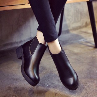 Bốt Boot Da Nữ Cổ Chun (Trơn) Đế 5 Phân BT1
