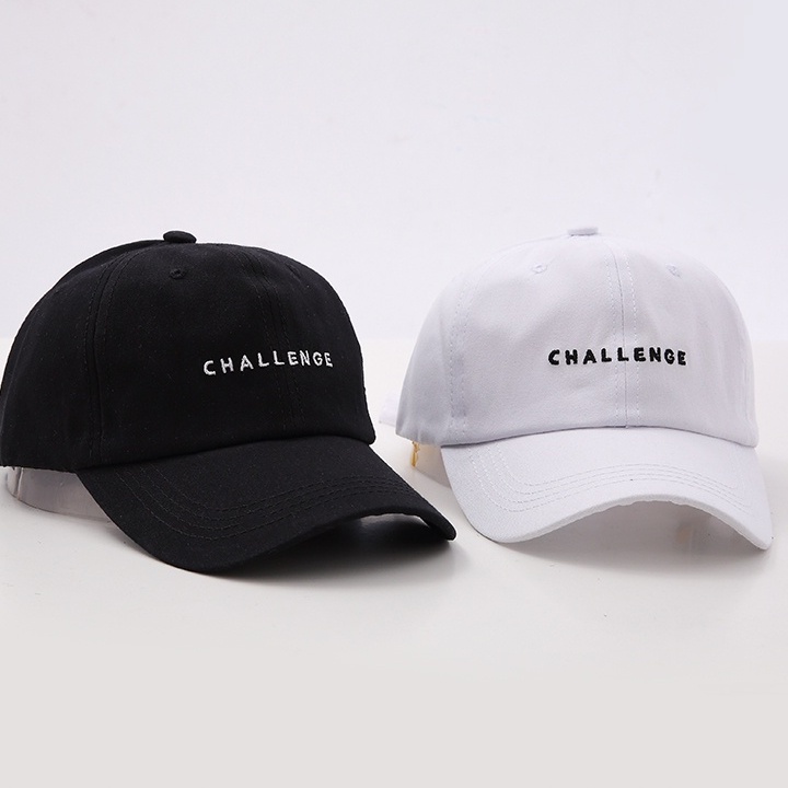 Nón kết cao cấp, mũ lưỡi trai thêu chữ Challenge form unisex nam nữ nhiều màu - LT05